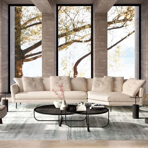 Modernes Sofa - 160_RE FEEL - Vibieffe - Stoff / Polyurethanschaum / Leder