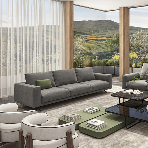 Modernes Sofa - 580_RE SET - Vibieffe - Stoff / Polyurethanschaum / Leder