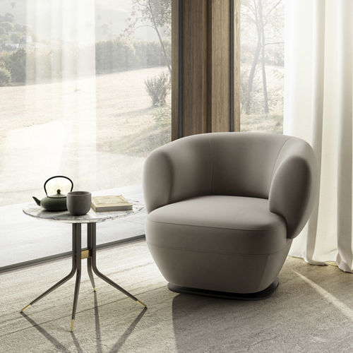 Moderner Sessel - 360_CONFIDENT - Vibieffe - Leder / Polyurethanschaum / Stoff