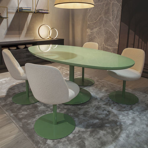 Moderner Esstisch - 4150_TWIST - Vibieffe - Viskose / rund / oval
