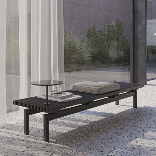 Moderne Bank - 150_FEEL - Vibieffe - Nussbaum / Eiche / Marmor