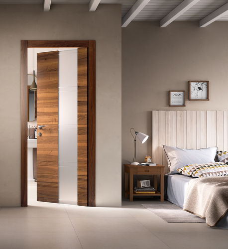 Tür für Innenbereich - INTAGLIO / 10 VETRO - FerreroLegno - Holz / einflügelig / halbverglast