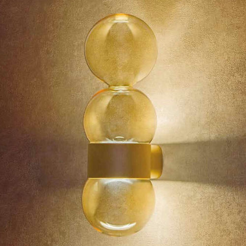 Moderne Wandleuchte - RIALTO : 1M1116 T - MLE HOTEL LIGHTING - für den Innenraum / massives Aluminium / Glas