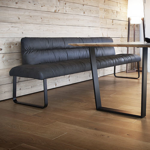 Moderne Bank - FOR US  - TONON - Stahl / Polyurethanschaum / Massivholz