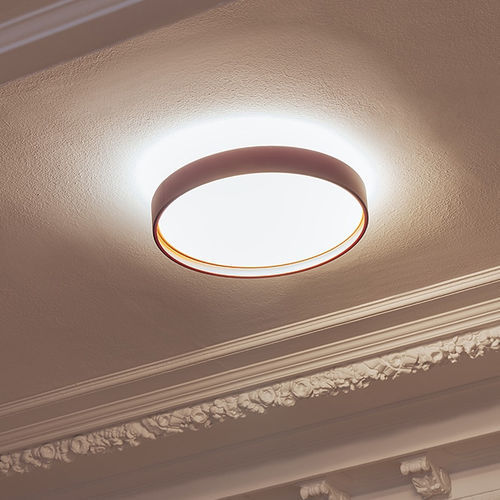 Moderne Deckenleuchte - ALINA - MILAN ILUMINACION - rund / Edelstahl / PMMA