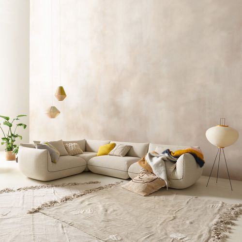 Modulsofa - JALIS - COR - modern / Stoff / mit Armlehnen
