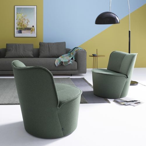 Moderner Sessel - NENOU - COR - Stoff / Holz / Hochlehner