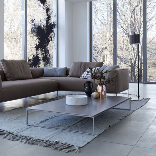 Moderner Couchtisch - MELL - COR - Holz / Gestell aus Metall / rechteckig