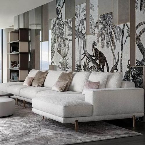 Modulsofa - MILTON  - SICIS - modern / Baumwolle / Leder