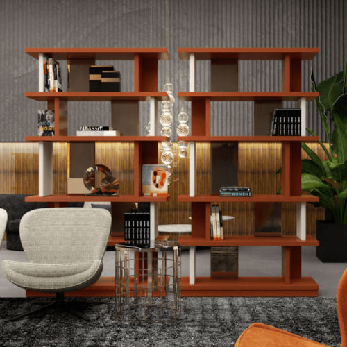 Hohes Bücherregal - OSAKA  - SICIS - niedrig / modern / Holz
