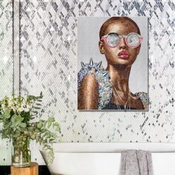 Mosaik-Dekorplatte - HONEY - SICIS - Wand / Glas / farbig