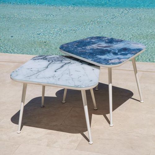Moderner Beistelltisch - FILICUDI  - SICIS - HPL / Gestell aus Aluminium / Gestell aus lackiertem Metall