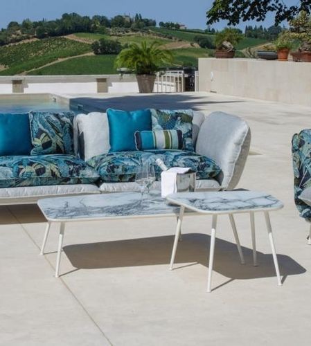 Moderner Couchtisch - FILICUDI  - SICIS - HPL / Gestell aus Aluminium / Trapez