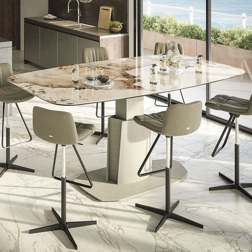 Moderner Tisch - AVIATOR  - Cattelan Italia - Keramik / Gestell aus Stahl / rechteckig