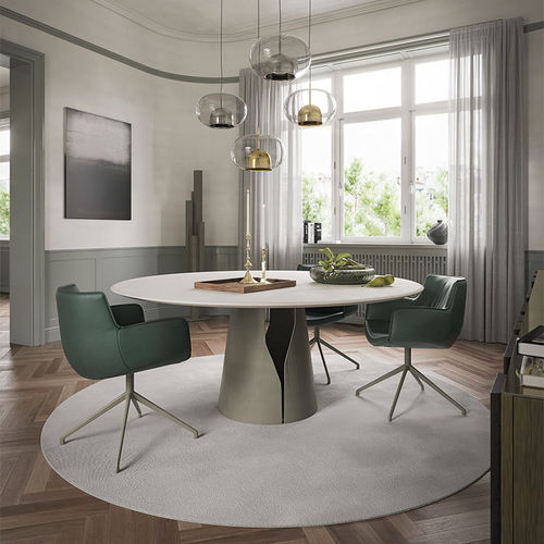 Moderner Esstisch - GIANO  - Cattelan Italia - Eiche / Nussbaum / Glas