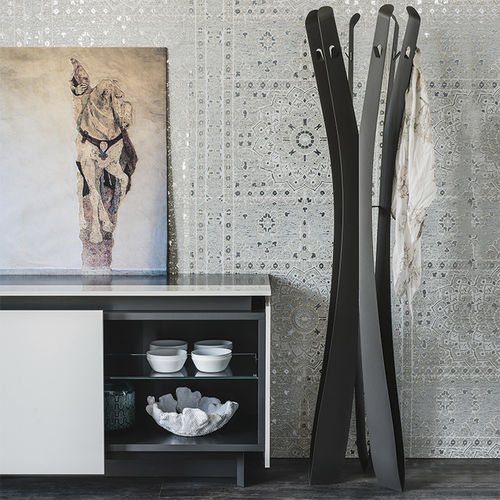 Bodenstehender Garderobenständer - VALDO - Cattelan Italia - modern / lackierter Stahl / schwarz
