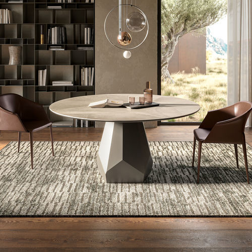 Moderner Esstisch - ZERMATT - Cattelan Italia - MDF / Gestell aus lackiertem Stahl / rechteckig