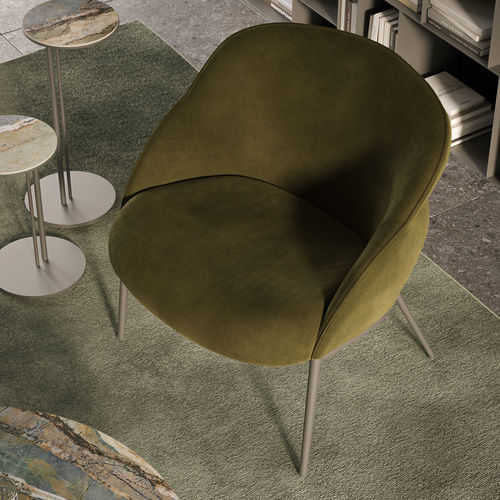 Moderner Sessel - CAMILLA - Cattelan Italia - Stoff / Leder / Kunstleder