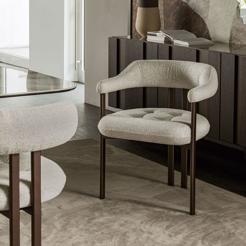 Moderner Stuhl - GRETA - Cattelan Italia - für den Innenraum / Stoff / Leder
