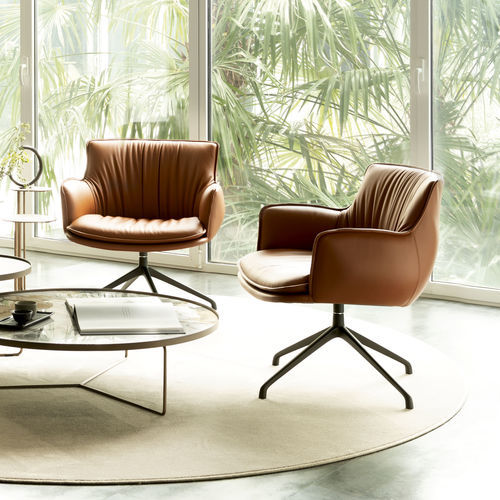 Moderner Sessel - RHONDA  - Cattelan Italia - Stoff / Leder / Kunstleder