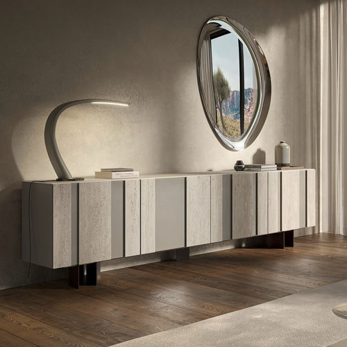 Modernes Sideboard - AMSTERDAM - Cattelan Italia - lackiertes Holz / Eiche / lackierter Stahl