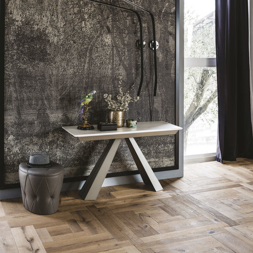 Moderner Konsolentisch - CONVIVIUM  - Cattelan Italia - Nussbaum / Laminat / Zement