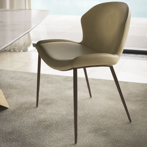 Moderner Stuhl - RACHEL - Cattelan Italia - für den Innenraum / Stoff / Leder