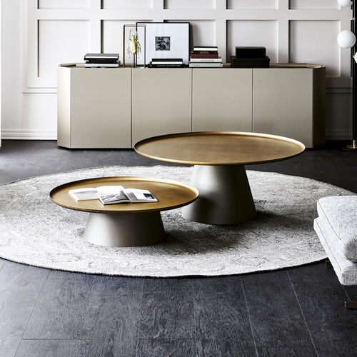 Moderner Couchtisch - AMERIGO - Cattelan Italia - Stahl / Gestell aus lackiertem Stahl / rund