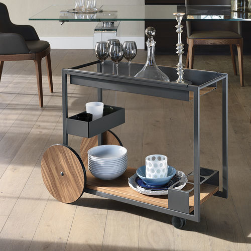 Service-Servierwagen - BRANDY - Cattelan Italia - für Privatgebrauch / Eiche / Nussbaum