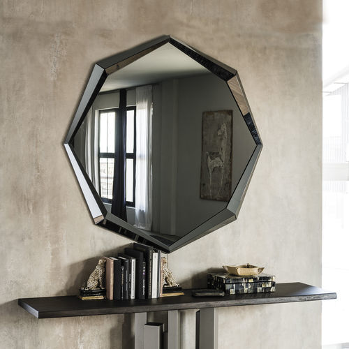 Wandmontierter Spiegel - EMERALD  - Cattelan Italia - modern / achteckig / silberfarben