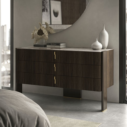 Moderne Kommode - JULIAN - Cattelan Italia - lackiertes Holz / Eiche / Nussbaum