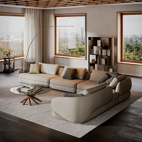 Modulsofa - CRAIG - Cattelan Italia - modern / Stoff / Holz