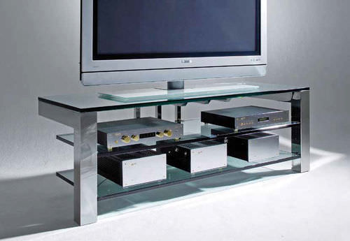 Modernes Fernsehmöbel - FOCUS 110/150  - Schroers & Schroers - Hi-Fi / Glas