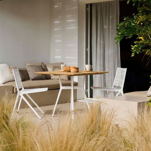 Moderner Tisch - BRANCH  - Tribù - Aluminium / Wenge / Gestell aus Wengé