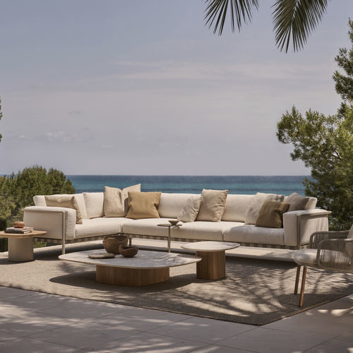 Modulsofa - NATAL ALU - Tribù - modern / für Terrasse / Stoff