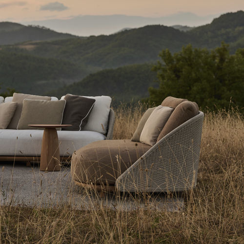 Moderner Sessel - ELIO - Tribù - Stoff / Aluminium / Tricord®