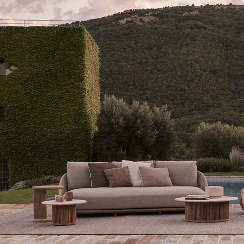 Modernes Sofa - ELIO - Tribù - für Außenbereich / Stoff / mit Armlehnen
