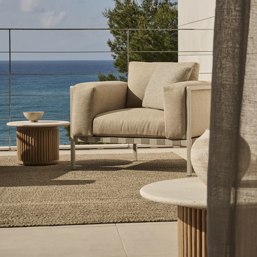 Modernes Sofa - NATAl ALU - Tribù - für Außenbereich / Stoff / mit Armlehnen