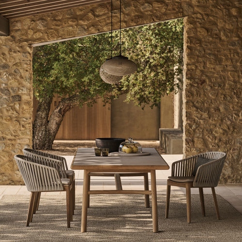 Design-Sessel - MOOD - Tribù - Tricord® / Polyolefin / Teakholz