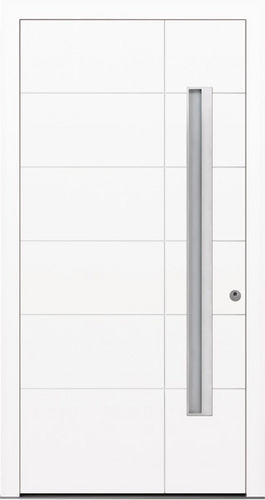 Eingangstür - HT 410 GA-B0B - Internorm - Aluminium / einflügelig / halbverglast