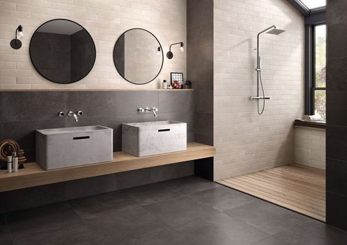 Feinsteinzeugfliesen - MOOV : ANTHRACITE - CERAMICHE KEOPE - matt / für den Innenraum / Wand