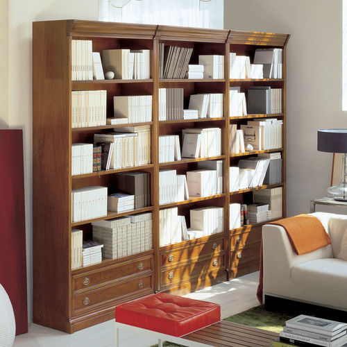 Modul-Bücherregal - LE GEMME - LE FABLIER - klassisch / Massivholz / verglast