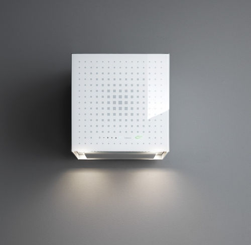 Wandabzugshaube - RUBIK E.ION - falmec - Insel / mit integrierter Beleuchtung / originelles Design