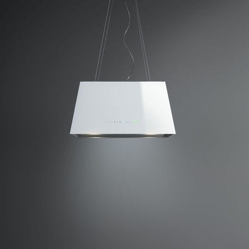 Inseldunstabzug - LUMIÈRE E.ION - falmec - Umluft / mit integrierter Beleuchtung / originelles Design