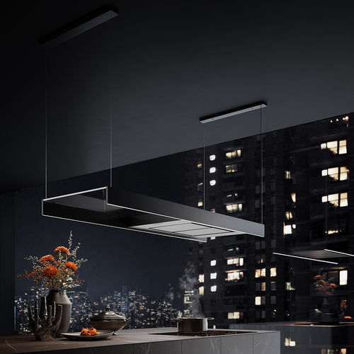 Inseldunstabzug - LIGHT - falmec - mit integrierter Beleuchtung / originelles Design / schwarz