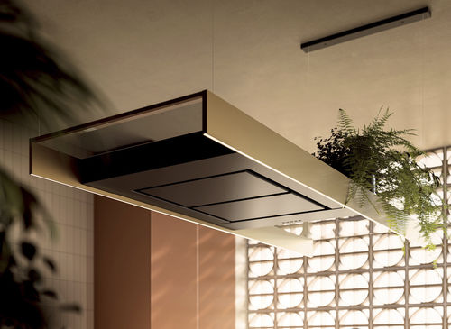 Inseldunstabzug - Light Bronze - falmec - ohne Abluftkanal / originelles Design / mit Fernbedienung