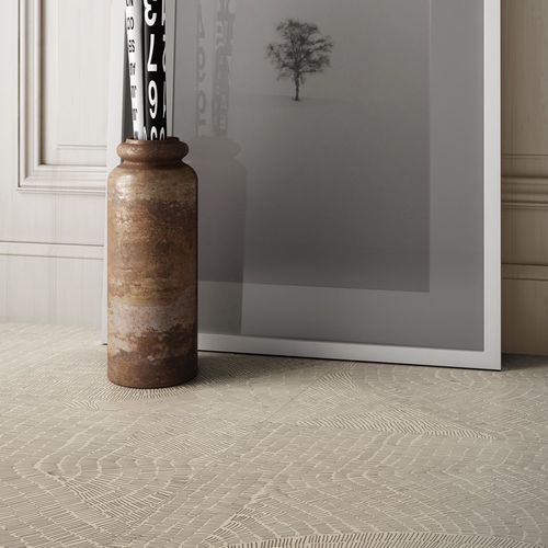 Feinsteinzeugfliesen - FOSSIL BEIGE - CERAMICHE REFIN - gerillt / für den Innenraum / für Badezimmer
