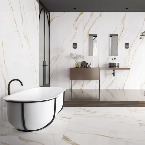 Feinsteinzeugfliesen - PRESTIGIO CALACATTA ORO - CERAMICHE REFIN - matt / poliert / für den Innenraum