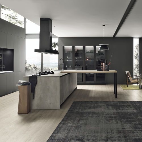 Moderne Küche - ALIANT - STOSA CUCINE - Holz / Glas / HPL