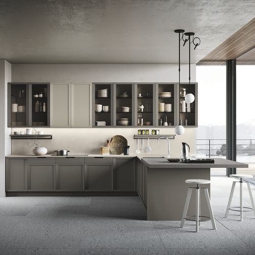 Moderne Küche - NEWPORT - STOSA CUCINE - Eiche / Esche / Stein